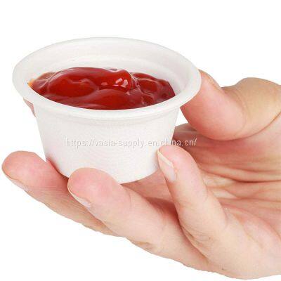 Eco-friendly 2oz bagasse sample cups for a Chili Cook off Biodegradable