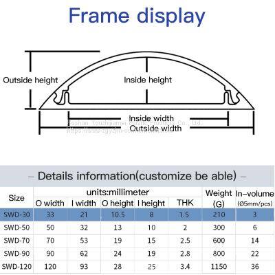 ZGYZJM Strong Resistance to Trample PVC Wire Hider for Floor Cable Raceway Trunking Wire Duct