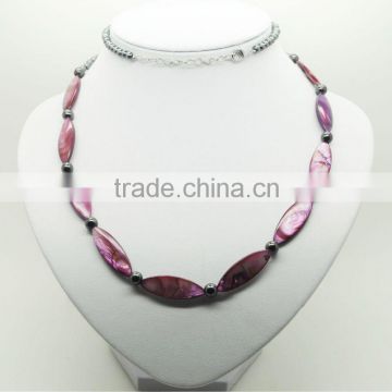 Fashion Hematite Purple Pearl Shell Wrap