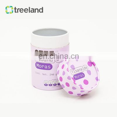 Food grade cylinder box tea paper tube carton tube with custom print