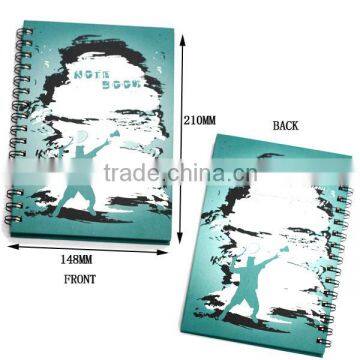 matt laminated hard cover spiral journal notebook