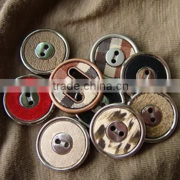 two holes fabric covered plastic buttons