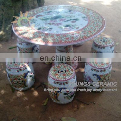 Jingdezhen High Quality Garden Furniture Ceramic Table Set For Retail And Wholesale