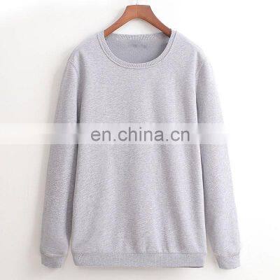 Customized Plus Velvet Men and Women Casual Loose Large Size Solid Color Round Neck Sweater photo-2
