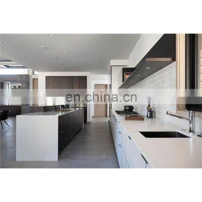 High Gloss Lacquer Modern Wood Kitchen Furniture Marble Top Kitchen Cabinets