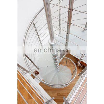 High quality best selling Glass spiral stair Super White glass steps