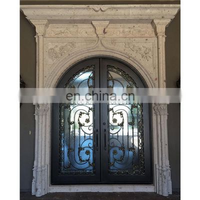 black metal cast wrought iron fireplace safety front french doors