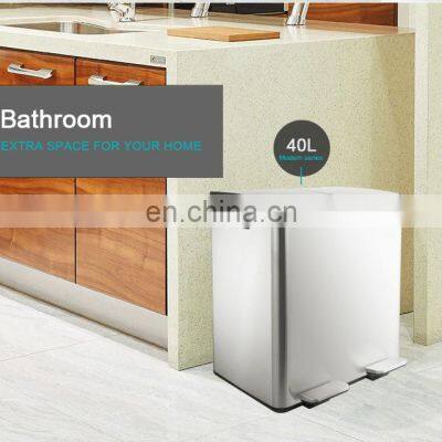 Оптовая продажа бытовой 40-литровой кухонной корзины для переработки отходов, предназначенной для внутреннего использования, для переработки пищевых отходов, мусорного ведра, контейнера для отходов photo-3