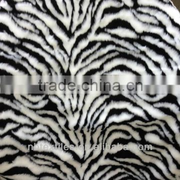 tiger printed fake fur fabric