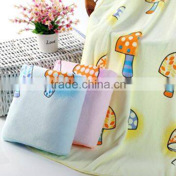 factory price mushroom design cotton customized beach towel baby bath towel