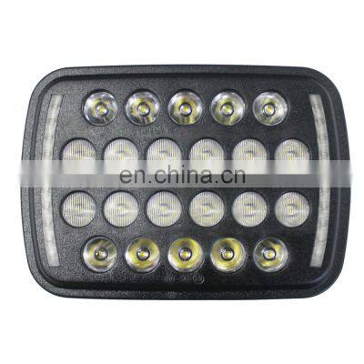 Square light  led work light  LED Offroad work Light 66W 9-32V 6500LM  C REE 5x7 lamp