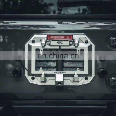 4x4 Tail Door License Cover for Jeep Wrangler JK 2007+ Rear door tail door license plate frame