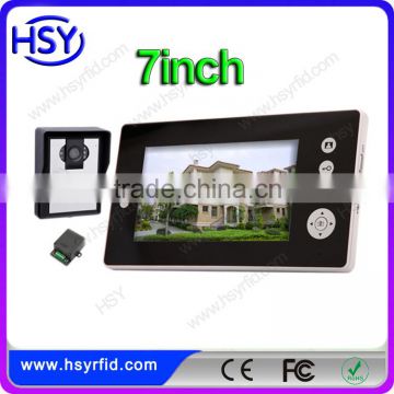 HSY--WDP1 hot sale access control system 2.4G wireless 7inch video door phone monitor mini camera video commax interphone