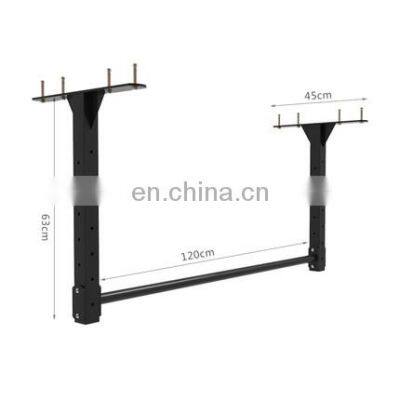 Suspended ceiling pull-up apparatus exercises single lever large horizontal bar with high and low adjustable arm strength