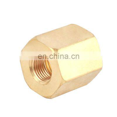 SNS BL series pneumatic brass fitting connector long Hex coupling nut