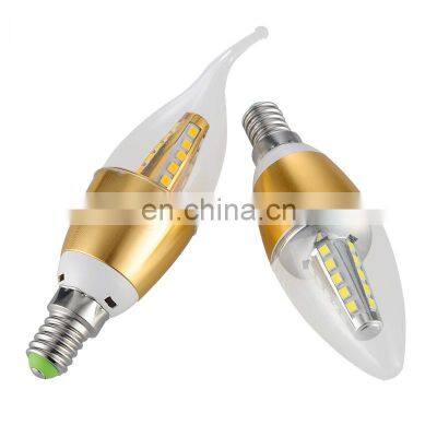 New Design Led Bulb Energy Saving Lamp Screw E27e14 Super Bright Lighting 3w5w7w Household Warm White Light Three-color Bulbs photo-2
