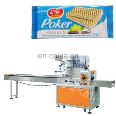 Full Automatic Cookies Biscuit Feeding In Pillow Cookies Wafer Biscuit Packing Machine