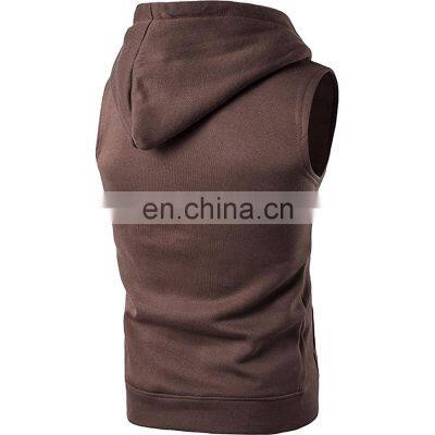 Mens Fitness Hoodies Custom Logo Label Gym Fitness Sleeveless Hoodie Style Pullover photo-2