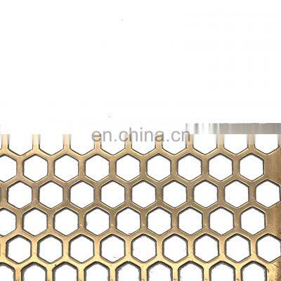 Hexagonal shape Stainless Steel 304 Perforated  Metal Mesh Panel in Anping