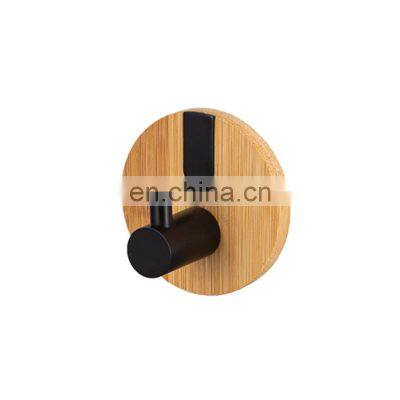 Direct Factory Supply Customized Logo Bamboo 3M Self-Adhesive Robe Hook Kitchen Tool Organizer Wall Hanger For Home Goods Sticky