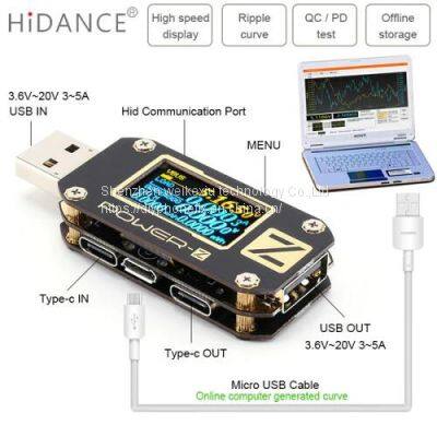 KM001 POWER-Z USB Digital Tester Type-C Voltage Current Detector photo-3