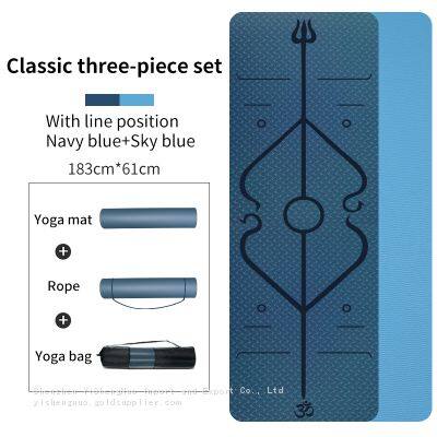 Classic three-piece Set Double layer Yoga Tpe Mat Custom Double-layer Non-slip Tpe Mat