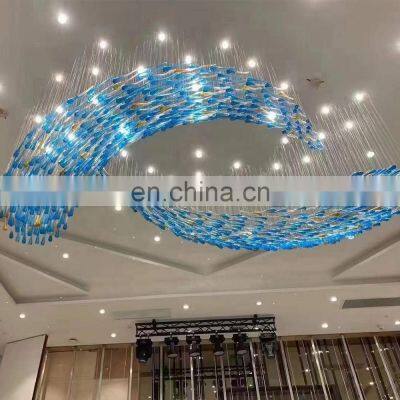 Современный люстр из ручной стеклянной лампы с LED-освещением в стиле Ар-Деко