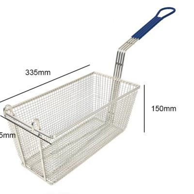 Commercial Kitchen Custom Potato Rectangle KFC Chip Chicken Frying 304 Stainless Steel Deep Fryer Fry Basket