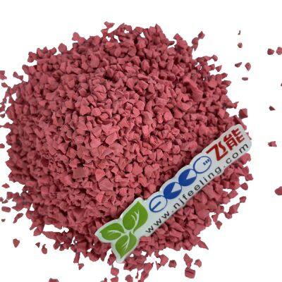 Non-slip Running Track Durable Red Color EPDM Rubber Granules Sports Surface