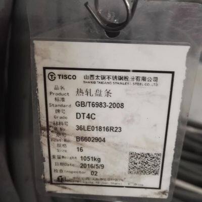 DT4 Low Carbon Electrical Iron Wire Rod for Solenoid Valve Manufacturing