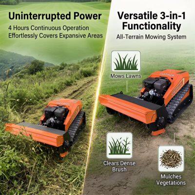 Rubber Track Crawler Multitasker 9Kw Gasoline Engine Remote Control With Hammer Flail for Agriculture Use photo-3
