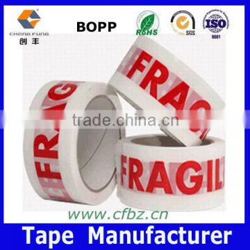 Red Printed Message Fragile Handle Care Box Sealing Tape 48mm x66m