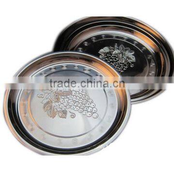 stainless steel Round plate Grape Tray