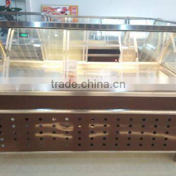 APEX supermarket sliding door deli showcase for advertisement/deli promotion cabinet