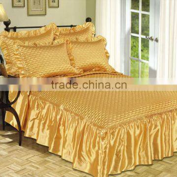 luxury 3pcs satin coverlet set