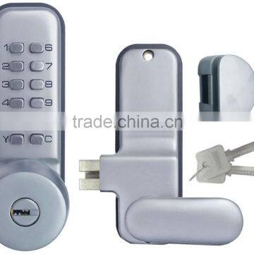 OSPON MECHANICAL PUSHBUTTON COMBINATION GLASS DOOR LOCK TAIN NICKEL OS3318L left handle