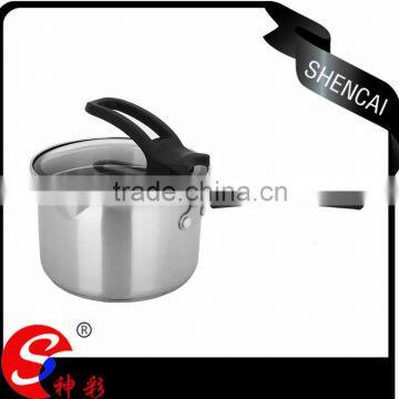 Capsuled bottom cookware aluminium cooking pots stainless steel stock pots for cooking