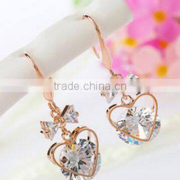 Fashion New Model Fancy Gold Earring,heart Pendant Earrings for Girls photo-2