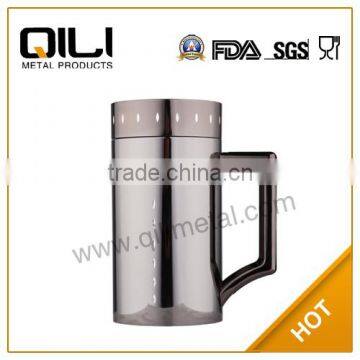 high end stainless steel vacuum flask thermos mug with handle in nice packing