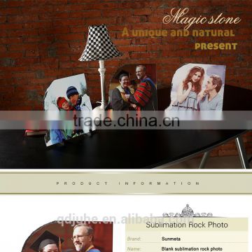 best selling wholesale Rock photo frame for sublimation printing irregular shape with footstand