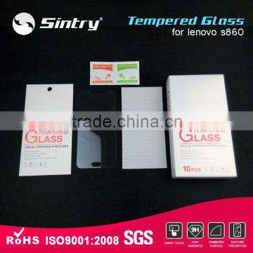 NEW!!!!High permeability tempered glass screen Transparent 0.3mm 9H 2.5D tempered glass screen protector for lenovo s860