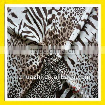 leopard print tr knit nylon roma fabric