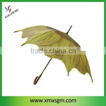 23"x8k New Wooden Umbrella With Sunflower Design