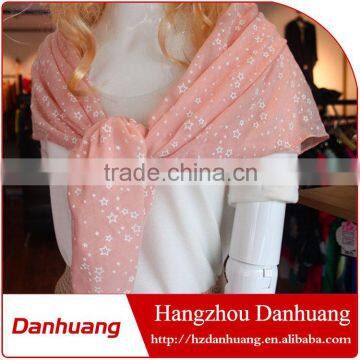 High quality fashionable voile foam square scarf printed cotton voile square scarf