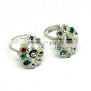 Silver Jewelry !! Multi CZ 925 Sterling Silver Toe Rings, Sterling Silver Jewelry, Handmade Silver Jewelry