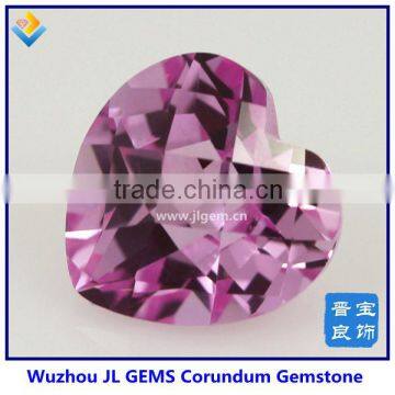 Synthetic Heart Shape Corundum Ruby 2# Stone Heart Shape Decoration