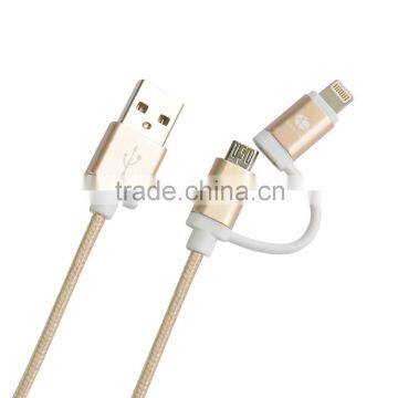 MFi cable for iPhone5, MFI Cable with Micro USB for Samsung