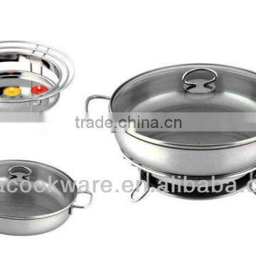 Professional 18/8 Stainless Steel Serving Dish with Food Warmer