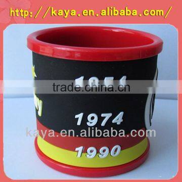 ABS mug cup with PVC grip(eco-friendly&3D shape)