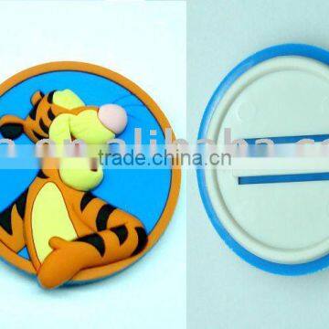 HOT! Promotional soft PVC badge with Flat or 3d shape